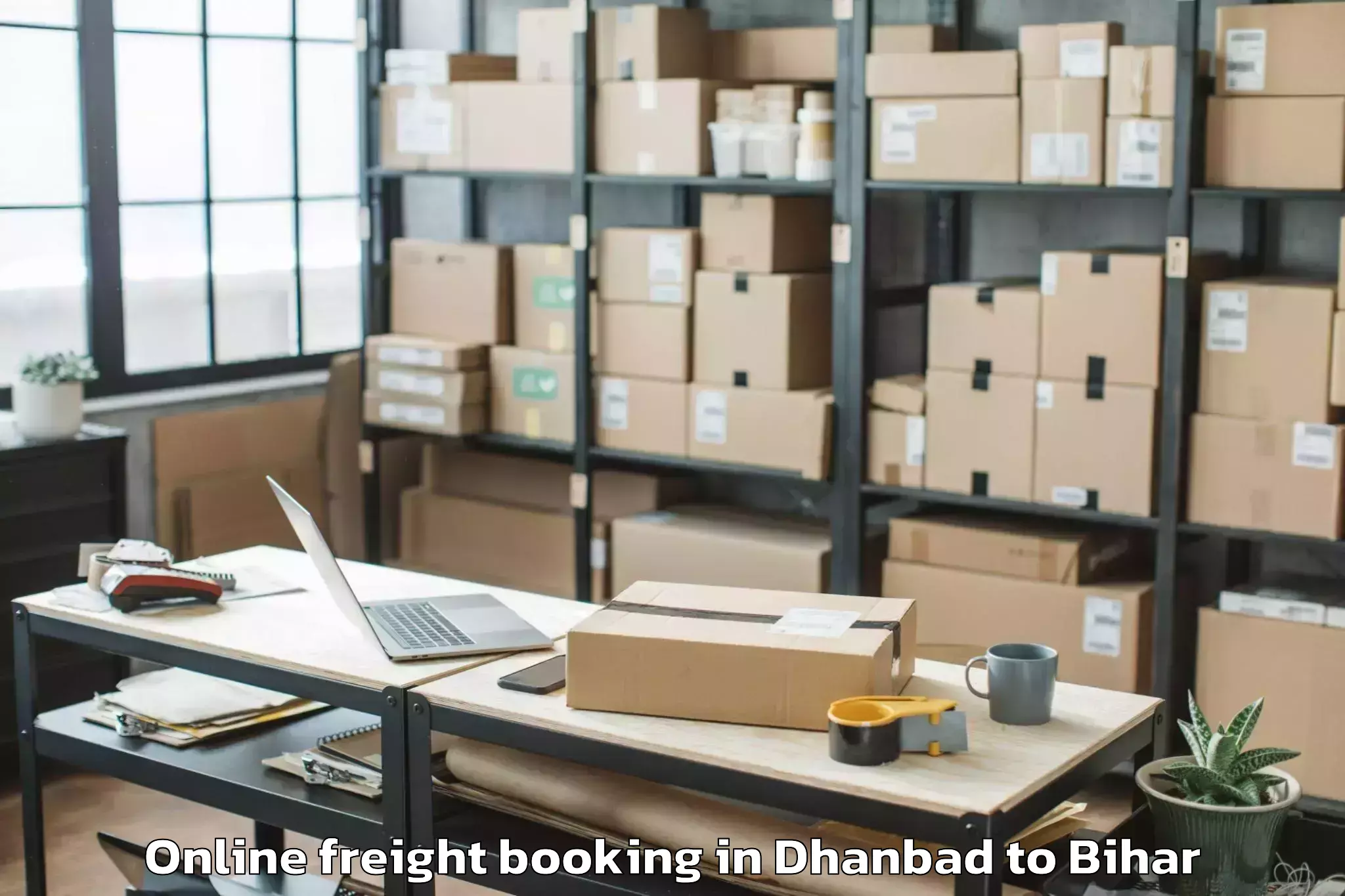 Reliable Dhanbad to Akbar Pur Barari Online Freight Booking